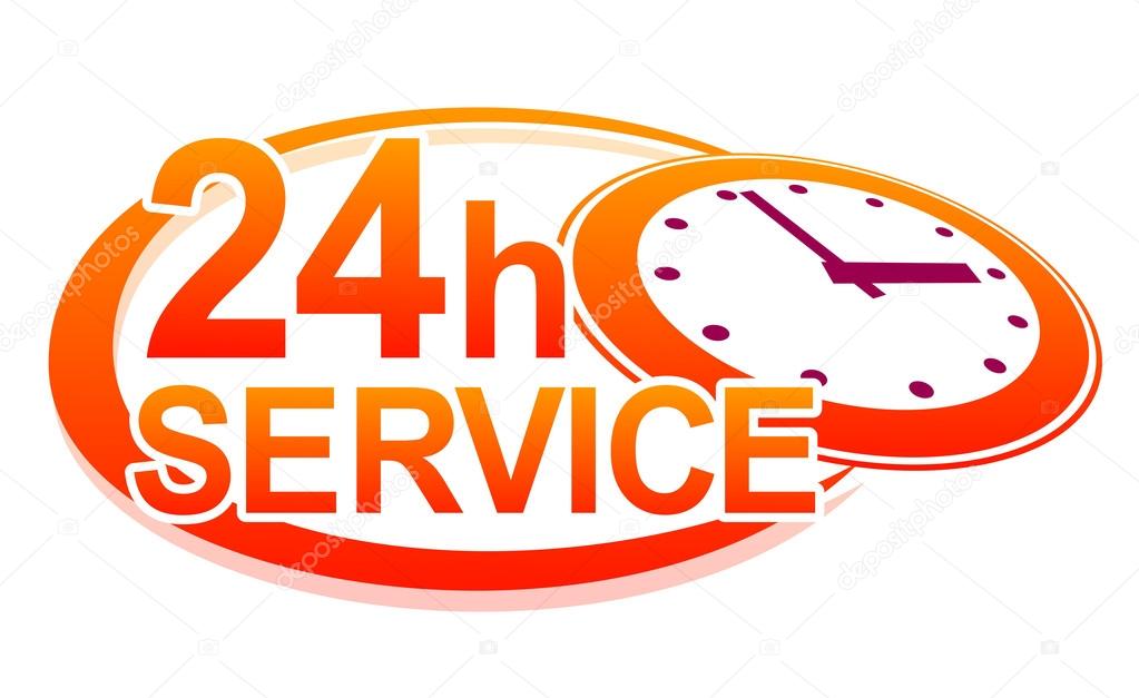 Relógio 24 horas a representar assistência permanente